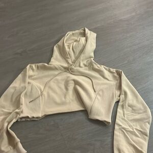 Light Yellow Crop Hoodie Emory Park